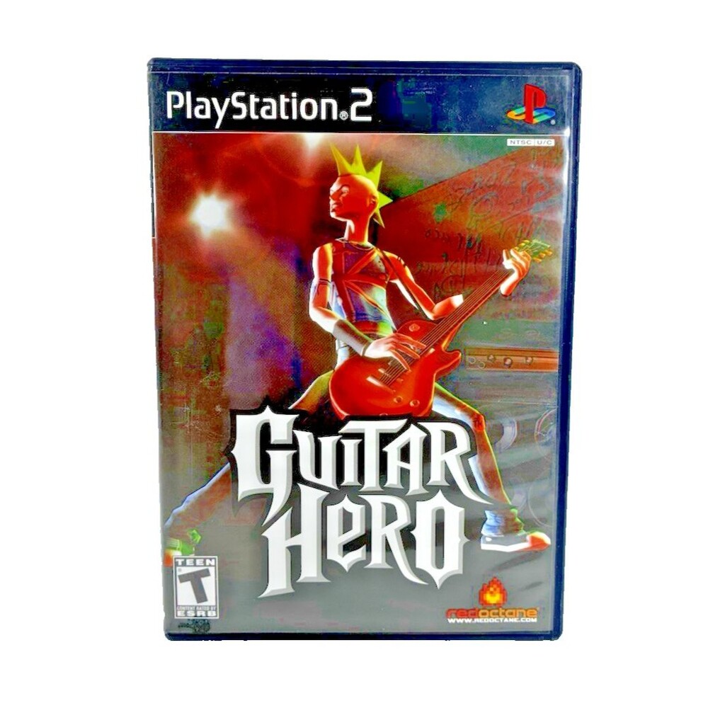 Guitar Hero PlayStation 2 Red Octane Vintage 2005 Complete